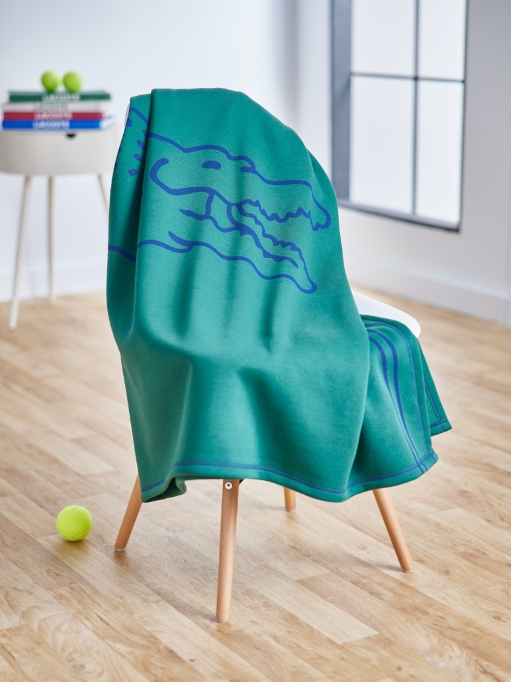 Lacoste Home Vintage-Like Croc Throw, 50" X 70" - Green
